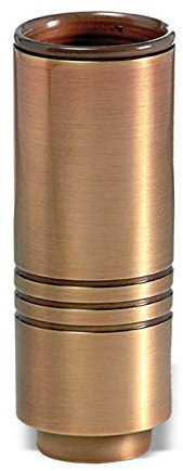 legendURN Grabvase aus Bronze schmal mit Einkerbungen (Wandvase)