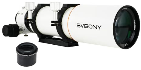 Svbony SV503 Telescopio, Rifrattore OTA Acromatico, Obiettivo a Doppietto ED 80mm F7, Magnitudo Limite 11,6, con Riduttore di Focale 0,8X, per Astrofotografia del Cielo Profondo