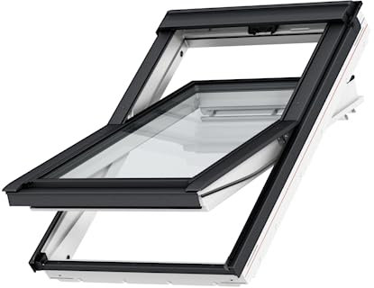 Velux Sparpaket SunProtectSolar - Dachfenster+Eindeckrahmen+Solar Rollladen (78 x 98 MK04, EDZ 0000 - für Ziegel bis 4,5cm)