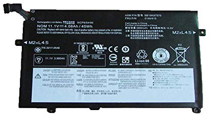 01AV413 SB10K97570 SB10K97569 01AV412 01AV411 SB10K97568 Laptop Battery | Replacement for Lenovo ThinkPad E470 E470C E475 Series(11.1V 45Wh 4080mAh)