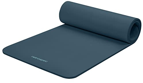 Retrospec Solana Yogamatte, 2,5 cm und 1,27 cm dick, mit Nylonband, für Damen und Herren, rutschfeste Übungsmatte für Yoga