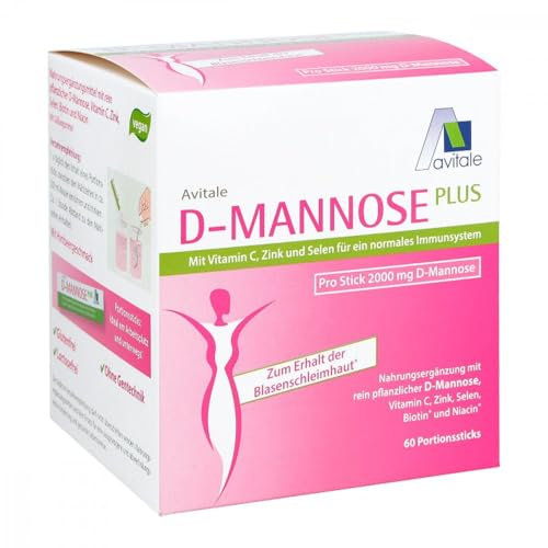 D-Mannose Plus 2000 mg mit Vitamine und Mineralstoffe Sticks 60X2.47 g