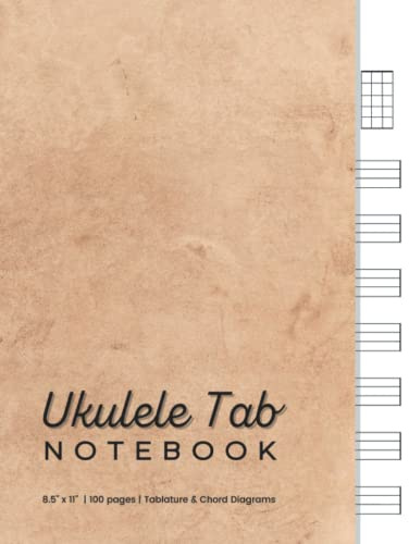Ukulele Tab Notebook: 100 Pages of Blank Tablature Paper for Ukulele Songs | 4 String Music Notation