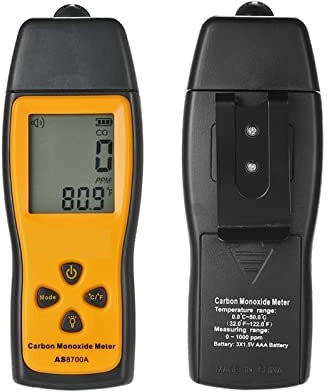 SUPXON Gasanalysemessgerät CO-Detektor-Hand-Kohlenmonoxid-Messgerät mit hochpräzisem CO-Gas-Tester-Monitor-Detektor-Lautstärkealarm