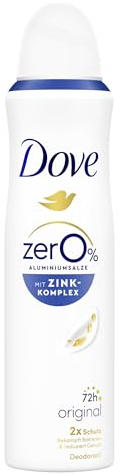 Dove Deodorant-Spray Original Deo mit pflegendem Zink-Komplex und 0% Aluminiumsalzen 150 ml