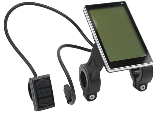 Ebike Medidor De Pantalla LCD De Bicicleta Eléctrica, 24v 36v 48v 60v Bicicleta Eléctrica M5 Pantalla De Panel LCD con Conector a Prueba Agua, Medidor Pantalla De Scooter Eléctrico para Modificación