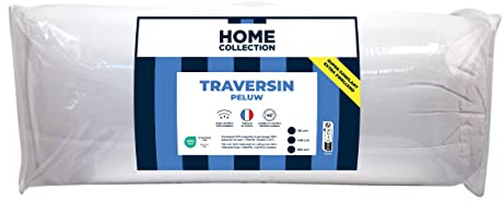 Bleu Calin Home Collection, Traversin Moelleux 2 Personnes 160 cm, Enveloppe Microfibre Douce, Labelisé Oeko-tex, Fabriqué en France