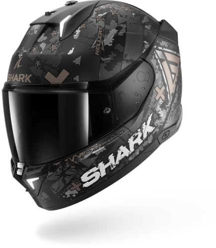 Shark, Integraler Motorradhelm SKWAL i3 HELLCAT Black/White/Grey KUA, M