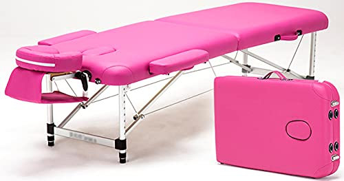 PRUJOY Lit de Table de Massage Portable, lit de Massage Pliant, canapé de beauté, lit de Spa, Appui-tête à Hauteur réglable, Pieds en Aluminium, avec Sac de Transport