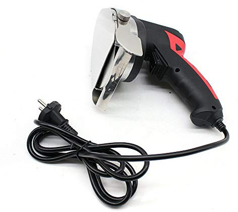 Queeucaer Kebab-Aufschnittmaschine,Imbiss Dönermesser elektrisch mit verstellbarer Schnittbreite，Gastro Dönerschneider Elektromesser zum schneiden von Döner Kebab Fleisch,80W