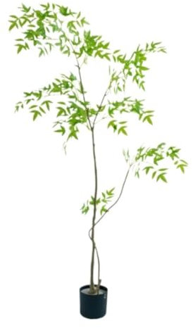 AMYSTY Kunstpflanze Künstliche Pflanzen Kunstbaum Künstlicher Bambus-Seidenbaum, Hohe Künstliche Bambuspflanze Mit Immergrünen Bambusblättern, Lebensechter Stil Künstlicher Baum Künstliche Pflanze