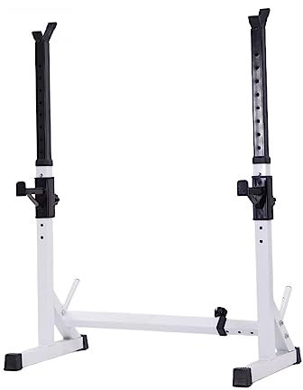 GANDUNQI Squat Rack Home Fitness Weightlifting Bed Home smart Telescopic Bench Press Barbell Rack Standing Active Fitness Table Full Body Workout Muscle-Squat Rack