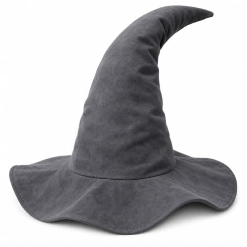 HOMELEX Grey Witch Hat Adult Wizard Hat Sorcerer Accessories Halloween