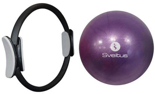 Sveltus Anneau Pilates Gris Vrac & Ballon pédagogique Adulte Unisexe, Violet, diam. 20cm +/-10%