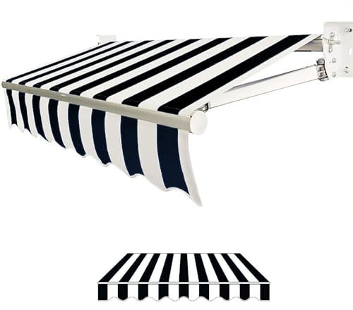 Markisenvolant, Markisestoff Volant Für Markisen Markisenbespannung Ersatzvolant Markiese Ersatzstoff 2x1.5m(6.5x4.9 FT) Balkon Markise Als Sonnenschutz, UV, Regens, Schnees Kein Rahmen Grün Streifen(