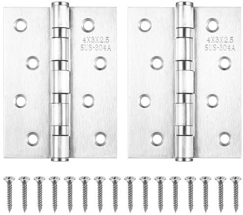2 Pezzi Cerniere in Acciaio Inox Pieghevoli, Cerniere per Porte 25mm, Cerniera Robusta, Cerniere a Nastro in Acciaio Inox, Piccole Cerniere per Porte in Legno, Finestre, Armadi, Interni ed Esterni