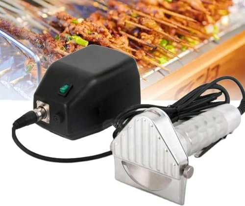 CHANGLKJ Affettatrice Elettrica per Doner Kebab, Coltello Elettrico per Kebab da 80 W, Spessore di Affettatura 0~6 Mm Regolabile, Materiale in Acciaio Inossidabile 304 E Facile da Pulire, per Arrosti