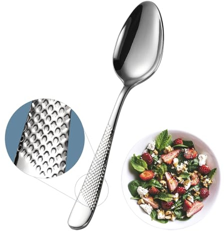 Xideman® 12 Stück Premium gehämmert Dessertlöffel (17 cm), 18/10 Edelstahl Tischlöffel Set, nützliche mittelgroße Esslöffel Besteck für Zuhause, Küche, Restaurant, Geschirrspüler
