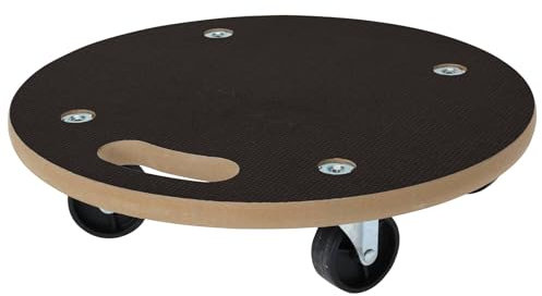 WELL HOME Carrello da trasporto rotondo Ø38 cm con fondo antiscivolo nero