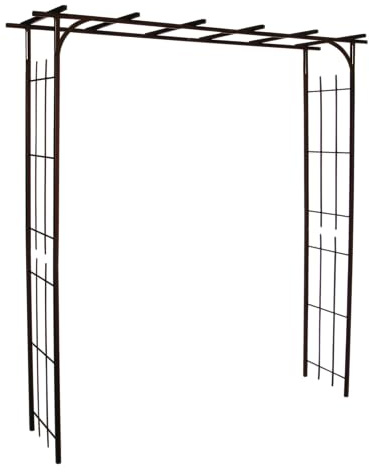 Arche de Jardin Pergola Noir Charbon - Support Plantes Grimpantes et Décoration Extérieure, Acier Robuste Résistant UV et Gel, Fabrication Française, Montage Facile