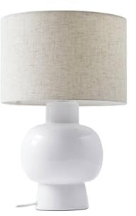Lindby Tischlampe Arved (Skandinavisch) in Weiß aus Textil (1 flammig, E27) - Tischleuchte Schreibtischlampe Nachttischlampe Wohnzimmerleuchte