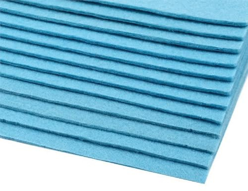 cyclingcolors 2x Foglio di Feltro Hobby Artigianato Cucito Scrapbooking Arte Artigianato Decorazione Decoupage A4 20x30cm spessore 1,5-2mm Poliestere 300 g/m² - azzurro