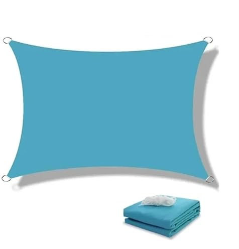 Großer Sonnenschutz, Überdachung für Poolschutz, mit Schattensegel, perfekt für Garten, Terrasse, Camping und Whirlpool, Seeblau, 500 x 500 cm