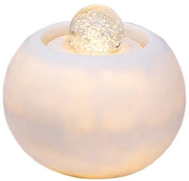 Fontana da interni Feng Shui Fontana da tavolo rilassante con vortice di cristallo a forma di cornucopia rotante for la casa, l'ufficio o l'arredo dello spazio di meditazione Home Fontana