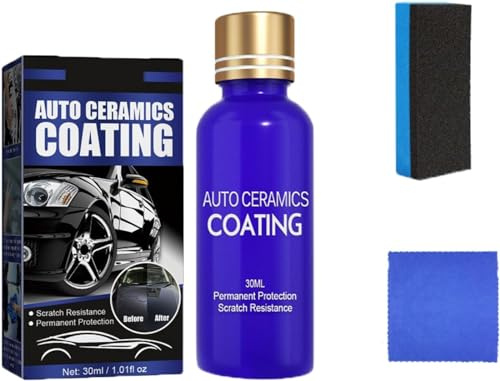 Spray ceramico protettivo per auto, super idrorepellente e brillantezza a lunga durata, tre in uno: pulizia, decontaminazione, impermeabilizzazione, antipolvere e riparazione graffi
