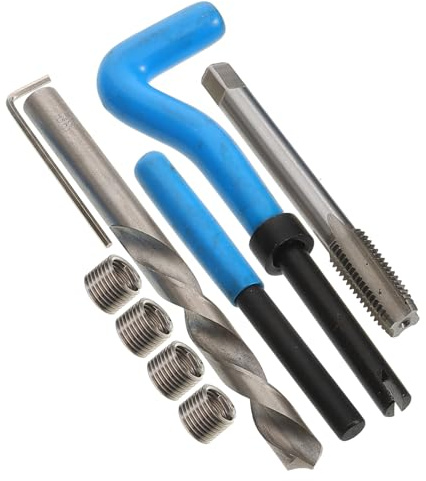 ERINGOGO Professionelles Gewindereparatur Set Carbonstahl Gewindeeinsatz Werkzeug Langlebig Vielseitig für Auto Reparatur und Beschädigte Schraubengewinde Reparatur