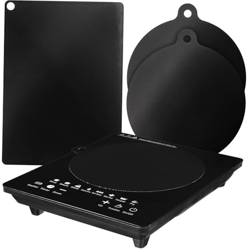 Zerodeko 4pcs Heat Resistant Silicone Electric Stove Top Cover with Non Slip Protective Pads for Induction Cooktops Oil and Stain Resistant Induction Mats for Versatile Cooking and Easy