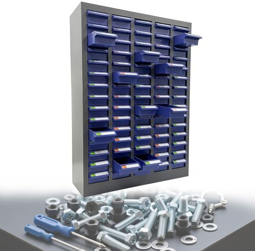 Kindevieft Mobiletto portaoggetti con 75/100 cassetti, Organizer per Dadi e bulloni, mobiletto portaoggetti per minuteria con divisori ed Etichette 75Drawers