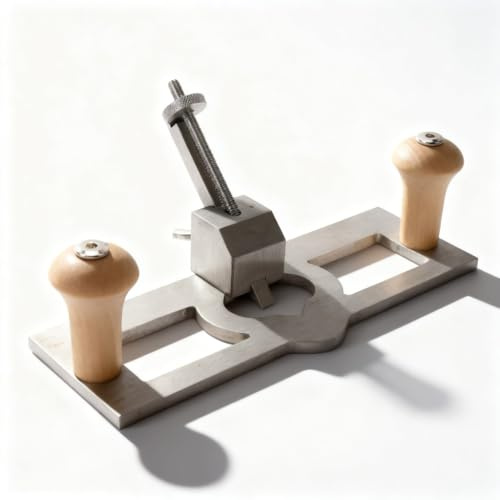 Handhobel Handgeführter Holzgrundhobel Aus Edelstahl, Einstellbarer Holzhobel Mit Tiefenanschlag, Ergonomischer Holzgriff - Präzise Holzbearbeitung, Vielseitiges Werkzeug Für Hobelarbeiten
