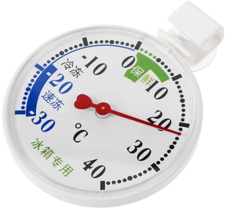 Gatuida Termometro per Frigorifero e Freezer con Sensore ad Alta Precisione Range Design con Ventosa per Facile Installazione su Superfici Lisce per Uso e Conservazione Freddo