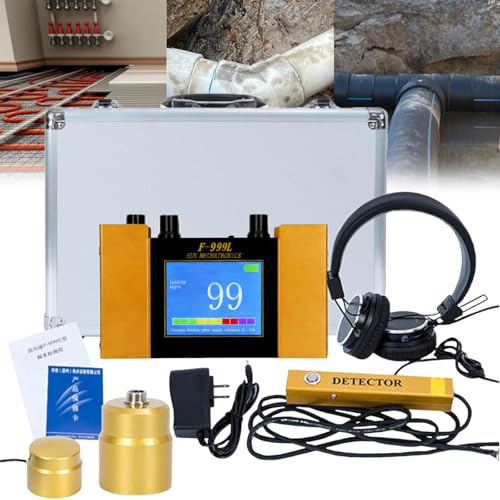Detector de Fugas de Agua subterránea - Detector de Fugas con Auriculares - Equipo de detección de Fugas de Agua - Sensor de Fugas para tuberías - Detector de Fugas de Agua para tuberías.