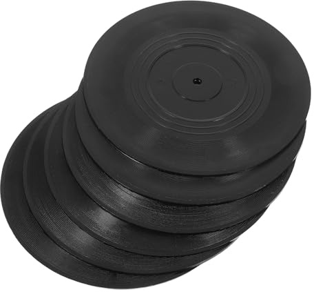 SEWACC 6 Discos de Vinilo Falsos para Decoración de Interiores, Color, 30 CM, Ideales para Sala de Música y Restaurante Estilo Retro