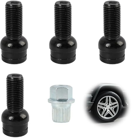1 Piezas Pernos de Rueda Antirrobo de Acero M14 X 1,5 Mm, Perno Rueda para Cuatro Tuercas, Fácil de Instalar, Resistente Al Desgaste y Corrosión, Las Ruedas Del Automóvil Están Fijas y Antirrobo