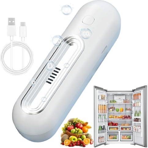 FUFRE Deodorante per frigorifero, generatore di ozono, purificatore d'aria, ricaricabile, neutralizzatore di odori per frigorifero e congelatore (C)