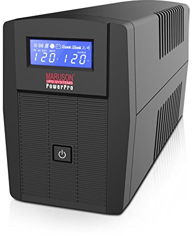 MARUSON 1500VA UPS, AVR, 735J Surge Protection, 8 Outlets, Line Interactive Uninterruptible Power Supply Battery Backup System, TUV Certified, 1500VA/900W, PRO-1500LCD