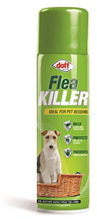 Doff 2 x Flea Killer 200ml Aerosol tick Home Carpets Floors Pet Larvae Treatment Spray