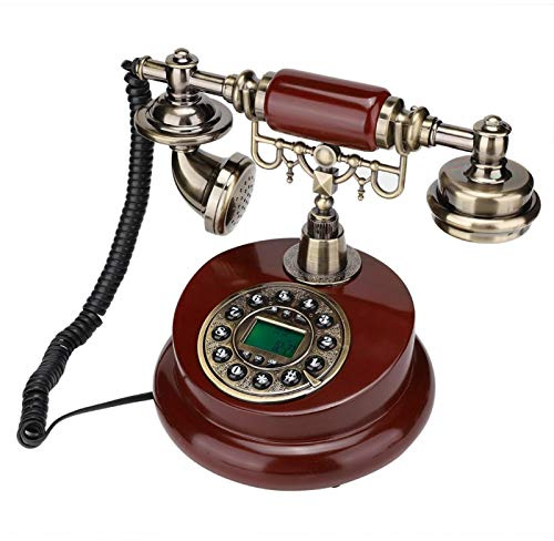 Antique Landline Telephone, Téléphone Vintage, Téléphones Filaire de Bouton Poussoir de Style Rétro Européen Téléphone Table Décor à la Maison Classique.