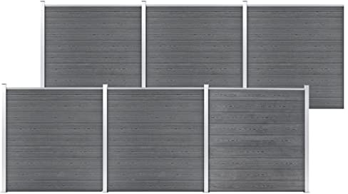 vidaXL Gartenzaun WPC 1045x186 cm Grau