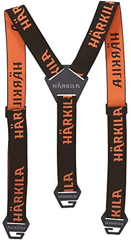 Härkila breite Hosenträger für Herren Orange Tech | Hosenträger für Jäger und Wanderer | Hosenträger stark für Männer (Brown/Orange Blaze)