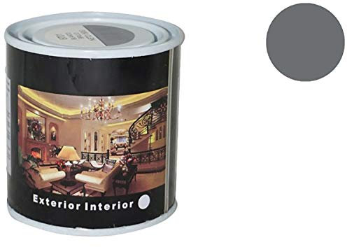 H HANSEL HOME Pintura Esmalte al Disolvente para Madera y Metal, Pintura Alquidica de Rápido Secado para Superfícies Interiores y Exteriores(Gris Medio, 125 ML)