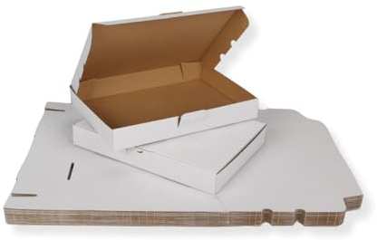 25 St. Maxibriefkarton 350 x 250 x 50 mm DIN A4 weiß Warensendung Faltkarton, Warenpost, Klappdeckelkarton