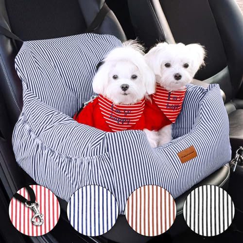 Wahre Tierliebe® - Hunde Autositz inkl. Sicherheitsgurt - waschbarer Hundesitz Auto in schwarz/weiß für kleine, mittlere & große Hunde I Autositz Hund, Hundeautositz, Hund Auto, Hundebox Hundekorb