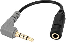 Alphatec Replacement SC4 Microphone Cable, 3.5mm TRS to TRRS Adapter Connect smartphones, tablets with Rode VideoMic Go, VideoMicro & BOYA Mic Lavalier microphone