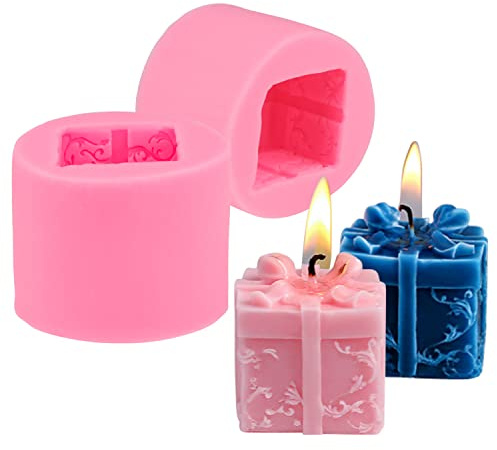 Demarsen Moule à Bougie en Silicone 2 Pièces 3D Moules Bougies pour Bougie Parfumée,Artisanat Cadeau Bricolage,Maison Décoration