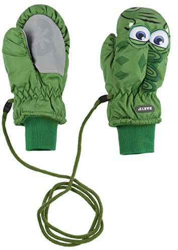 Barts Crocodile Kids Fäustlinge Handschuhe Kinderhandschuhe Fausthandschuhe Kinder - mit Futter Winter Herbst-Winter - 3 HS grün