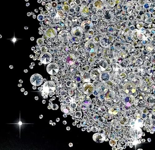 4500 Stück Diamanten Dekosteine Crystals Decorative Diamonds Acryl-Diamanten und Kristalle Rhinestones for Vase, Filler, Christmas, Wedding, Birthday Party （3 mm, 6 mm, 10 mm）